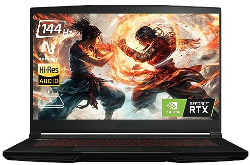 msi GF63 Thin 11UC Gaming Laptop, 15.6 FHD Display 144Hz, Intel Core i5-11400H, GeForce RTX 3050, 32GB RAM, 1TB SSD, Wi-Fi 6, Windows 11 Home, Tastiera retroilluminata, Webcam, Bluetooth, HDMI