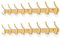 MEIJO Garderobenhaken Edelstahl, Hakenleiste Kleiderhaken Wand mit 8 Haken, Garderobe Garderobenleiste Wandgarderobe für Schlafzimmer Bad Küche (8 Haken 2 Stück, Golden)