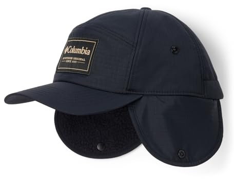 Columbia Landroamer Cap mit Ohrenklappen Basecap Baseballcap Wintercap Outdoorcap (One Size - schwarz)
