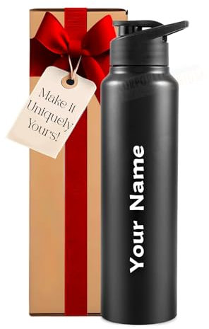 CORPORATE PORIUM Customised Water Bottles Stainless Steel Water Bottle 1 Litre Sipper Bottle for School, Office, Gym 1 Litre Water Bottle for Men Diwali item Leakproof (Customised Bottle)