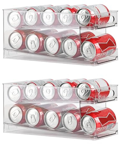 2x VOSSBACH Kühlschrank Dosen Organizer für 250ml/330ml Getränkedosen Dosenspender Dosenhalter Getränkehalter