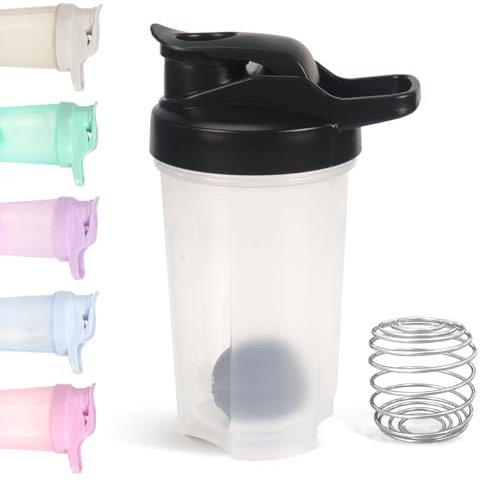 D.Y.A 16oz Shaker Bottle，Leak Proof Sports Shaker Cups for Protein Shakes，Blender Bottle for Pre Workout and Travel To Go，BPA Free & Easy Clean Protein Shaker Bottle,Black