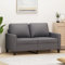 Somanki 2-Sitzer-Sofa Grau 120 cm Kunstleder, Sofas & Couches, Sofa Wohnzimmer, Sofa Für Jugendzimmer, Relaxsofa, Sofa Für Schlafzimmer, Polstersofa - 359134