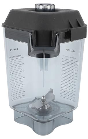Jarra de Licuadora, Recipiente de Licuadora de 48 Oz, Taza de Licuadora de Repuesto con Conjunto de Cuchillas de Acero Inoxidable, Botella de Licuadora de Alto Rendimiento para