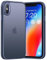 PuyaTeya Upgrade für iPhone X/XS Hülle, [Militärschutz] Stoßfest Schutzhülle Samtige Touch Matt Anti-Kratzen Anti-Glatte Anti Fingerabdruck Handyhülle für iPhone X/XS(Navy Blau)