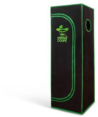 FARMAS DOOPE Growzelt 60x60x180 cm | Grow & Zuchtzelt für Hydrokulturen | Growschrank aus Oxford 600D & hochreflektierendem Mylar | Zelt für Pflanzen & Homegrowing [Inkl. Wasserfeste Bodenwanne]