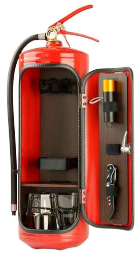 M-ini Bar Extincteur 12 x 30 cm – Boîtes de rangement pour liqueur d'extincteur, bar à whisky, armoire à vin, décoration d'armoire à vin pour whisky et vin