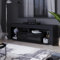 Vida Designs Luna 2 Drawer LED TV Unit, 2 Drawer TV Console Unit TV Entertainment Unit for Living Room Home Furniture (Black)