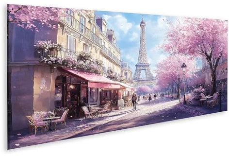 islandburner Bild auf Leinwand Frühlingszeit in Paris mit Blick auf den Eiffelturm Bilder Wandbilder Poster