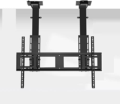 Double Pole Motorized TV Mount, with Remote Control Motorized Ceiling TV Mount, Drop Down TV Lift, Telescopic Electric TV Lift with Auto Lifting, Fits 55-120 Inch TV Stand, Up to 130kg (900)