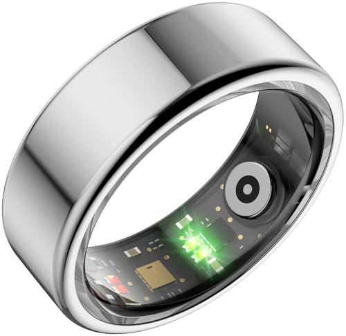 findtime Smart Ring Fitness Ring Tracker Smartringe für Herren Damen IP68 Wasserdicht Tracking Ring mit Schrittzähler Kalorien Herzfrequenz Schlaftracker Android iOS