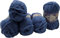 5 x 100 Gramm Ilkadim Export Velluto Strickwolle, Babywolle, 500 Gramm Strickgarn Super soft Bulky (Petrol 374)