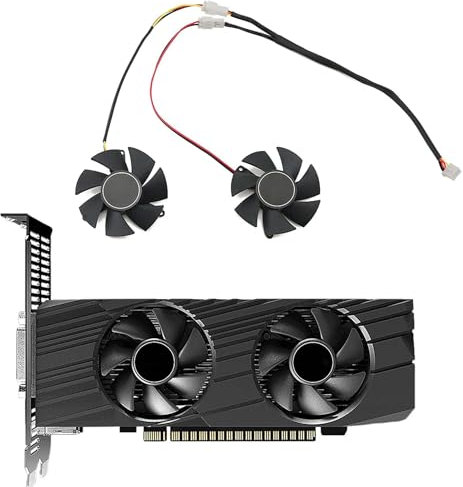 Gigabyte GTX 1650 1630 OC Low Profile 4G GPU Fan (45mm) Replacement Fan for Gigabyte Graphics Cards, 3-Pin Graphics Card Cooler, VGA Card Replacement GPU Fan FS1250-S2053A