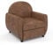 IDMarket - Fauteuil Club Vintage Gaston Marron foncé Effet Vieilli