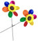 BESPORTBLE Lot De 2 Moulins À Vent Blancs Colorés en Plastique pour Décoration De Jardin