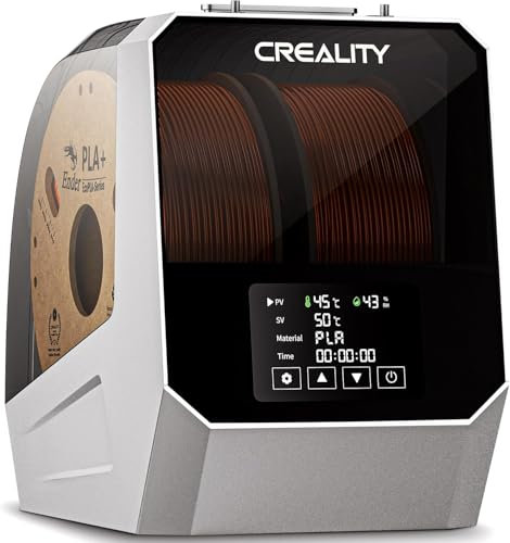 Creality Space PI Plus Filament Trockner, 2-Rollen-Kapazität mit 48h Timer, 3,7 Zoll Touchscreen, PTC-Heizung & 360° Heißluftzirkulation für PLA/ABS/TPU/PETG/ASA (1,75mm/2,85mm)