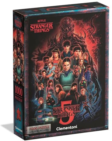 Clementoni Puzzle Stranger Things 1000 Teile Erwachsene - HQ Collection | 70 x 50 cm - Anspruchsvolles Puzzle 14-99 Jahre - 37096