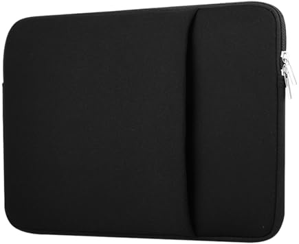 Borsa per computer portatile, custodia protettiva, 33,3 x 25,4 x 1,5 cm, grande capacità e tasca laterale con cerniera, per netbook, tablet, computer e custodia multifunzione