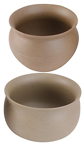 TOYANDONA 2 Pièces Pots de Fleurs Décoratifs Kaki de Pots pour Plantes pour Décorer Votre Intérieur Offrir