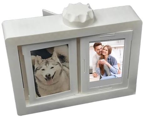 Bilderrahmen – Fotorahmen – 3D drehbares Fotorahmenalbum – 360° Handkurbel Tischdisplay für 12 Fotos | Bilderhalter für Zuhause, Wohnzimmer, Schlafzimmer, Vatertagsgeschenk