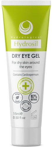 Hydrosil Dry Eye Gel 15ml, Soothing Gel for Dry, Itchy, Flaky Eyelids | Steroid-free eyelid skincare with Cardiospermum, fragrance-free and gentle on sensitive skin, wears well under make-up