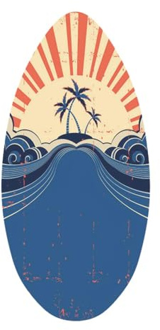 MotiveTech Tabla de Skimboard de 41 Pulgadas, Tabla de Skimboard, Tabla de Surf Acuática Premium para Principiantes Y Adultos, Style C