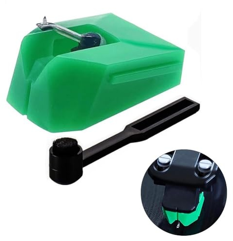 Opatiny AT-VMN95E Replacement Stylus for Audio-Technica VM95 Series Cartridges with Elliptical Tip and Cleaning Brush