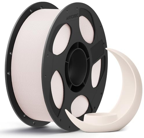 ANYCUBIC PLA Filament 1.75mm 1KG Mia Weiß, Einfach zu drucken, Haltbarer | Filament für 3D-Drucker mit hoher Festigkeit, langlebig, wiederverwendbare PLA-Spule, intelligente Identifikation