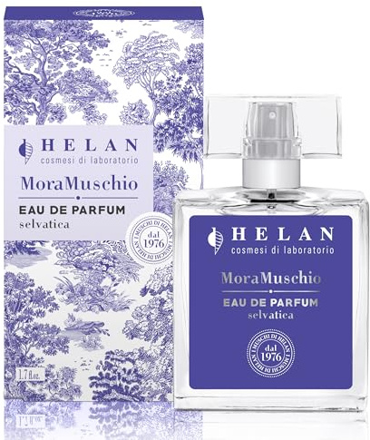 Helan Mora Muschio - Profumo Donna Eau de Parfum Selvatica, Fragranza Fruttata, Floreale e Muschiata con Mora, Lampone, Mirtillo, Rosa Selvatica e Legno di Sandalo - 50 ml, Made in Italy