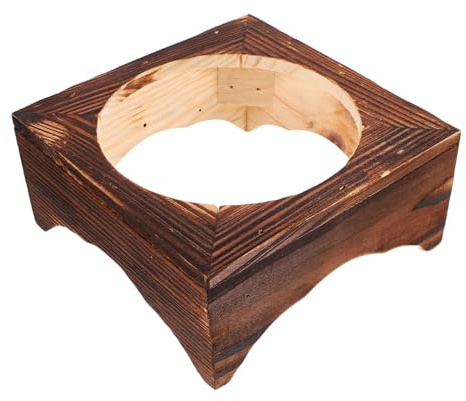 VICASKY Wooden Pot Stand for Rice Mixing Bowls and Sand Pots, Round Minimalist Wood Rack for Kitchen and Home, Protecting Tabletops from Burns with Stylish and Versatile Design