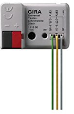 Gira 111800 Uni Tasterschnittst. 2-Fach KNX Einpunktbedienung