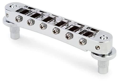 TonePros Locking Tune-o-matic (small posts) Notched Saddles Chrome