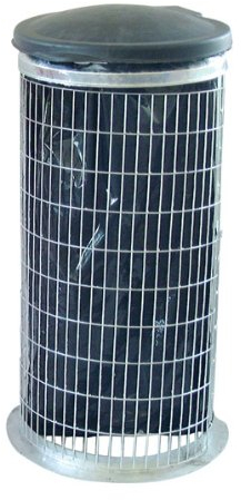 Chabrias Ltd Wire Mesh Sackholder Full Guard Galvanised Outdoor Bin School Bin Durable Construction Full Guard Protection plastic Lid Included Playgrounds & Parks (Free Standing)