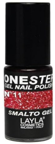 Layla Cosmetics One Step Gel Nagellack, red comet, 1er pack (1 x 0.005 L)