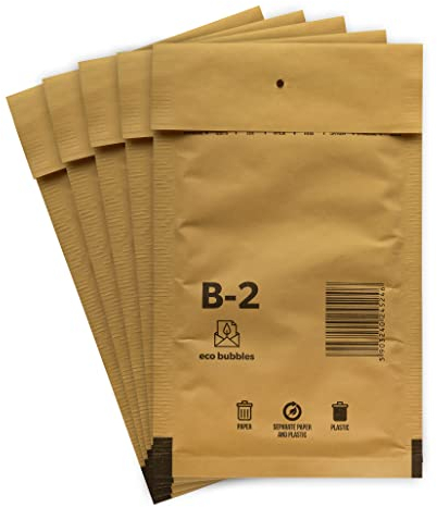 40 Versandtaschen Luftpolsterumschläge haftklebend Luftpolsterversandtaschen Luftpolstertaschen Gr. B/2 B2 braun (135mm x 225 mm) Umschläge gepolstert Polsterumschlag Taschen