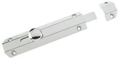 ZAB100BCP 150mm Polished Chrome Heavy Duty Surface Bolt