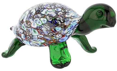 Glass Of Venice Escultura de Tortuga Millefiori de Cristal de Murano
