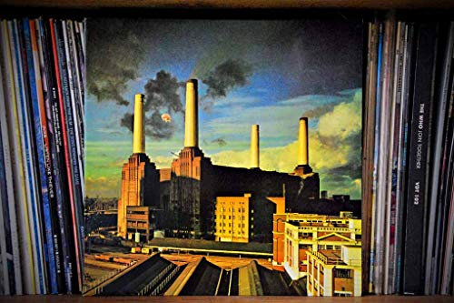Pink Floyd Fotodruck von Pink Floyd Animals LP Albumcover Batteriesea Power Station Landschaftsfoto, Farbbild, Kunstdruck, Posterfotografie, Geschenk, multi, 24 x 16