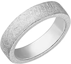 massiver Silber Ring hochwertige Goldschmiedearbeit aus Deutschland (Sterling Silber 925) 5,5 mm breit mattiert - schlichter massiver Ring aus Silber - Damenring - Herrenring - Partnerring - Bandring