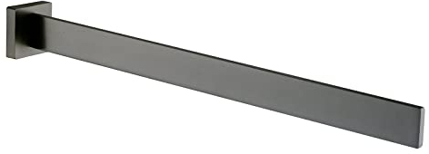 Bernstein® Handtuchhalter HH39, rechteckige Handtuchstange aus Edelstahl zur Wandmontage, Einarmiger Handtuchhalter, Länge: 39 cm, Farbe: Gunmetal