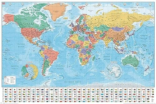 Grindstore World Map Modern 2020 Plakat 91.5x61cm