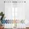 PONY DANCE Leinenoptik Vorhang Weiß Ösenvorhang 2er Set H 245 x B 140 cm Leinenoptik Gardinen Weiss Halbtransparent Wohnzimmer Gardinen im Landhausstil Vorhänge mit Ösen