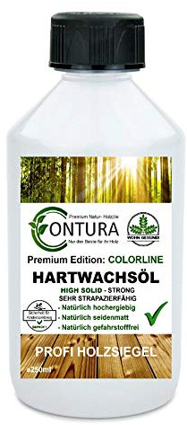 250ml. Contura Hartwachsöl High Solid Colorline FARBIG Hartwachs Öl Fußbodenöl Parkettöl Möbelöl Holzöl Hartöl (11 Havanna mittebraun)