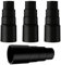 4 Stück Staubsauger Adapter, Staubsaugeradapter, Staubsaugerschlauch 4 Schicht Schwarz, Saugschlauch Adapter zum Anschluss an den Staubsaugerschlauch, Werkstattstaubsauger Adapter Umwandlern