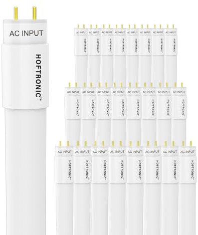 HOFTRONIC - 25er set LED Röhre 60cm 9 Watt T8 G13 LED Leuchtstoffröhre Flimmerfrei Neutralweiß 4000K Tube Röhrenlampe 990 Lumen Lebensdauer: 30.000 Stunden 110lm/W Bright
