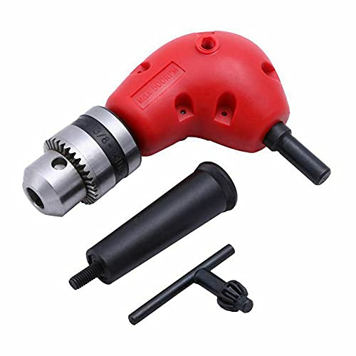 Maizoon Mandrino di Estensione ad Angolo Retto di 90 Gradi 1 – 10 mm Strumento Mandrino a Tre Ganasce Accessorio per Trapano ad Angolo Retto con Codolo da 9,5 mm e 3/8 DZ04A
