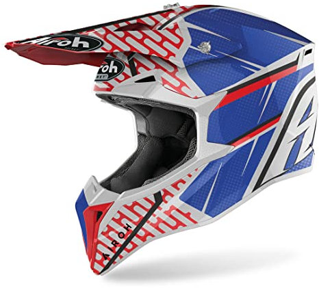 Airoh Wraap Idol Motocross Helm, rot/blau, XS (53/54)