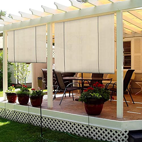 Estor Opaco Persianas Estor Enrollable Thermo Persiana Enrollable Exterior,Toldo Protección contra Viento Vertical,Toldo Vela de Sombra,para Pérgola,Balcón,Personalizadas (W100xH240cm/39x95in)