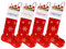 Deggodech Weihnachtsstrümpfe Personalisiert Namen 2 Stück Groß Rot Plüsch Weihnachtsstrumpf Bestickt Personalisiert Red Personalized Christmas Stockings für Weihnachten Familie Kamin Dekorationen