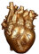 Harzvase, Pflanzgefäß, dekorative Herzvase, anatomisches Herz, Tischplatte, dekoratives Handwerk, Bauernhaus, Wohnzimmer, Schlafzimmer, Arbeitsplatte (Gold, klein)
